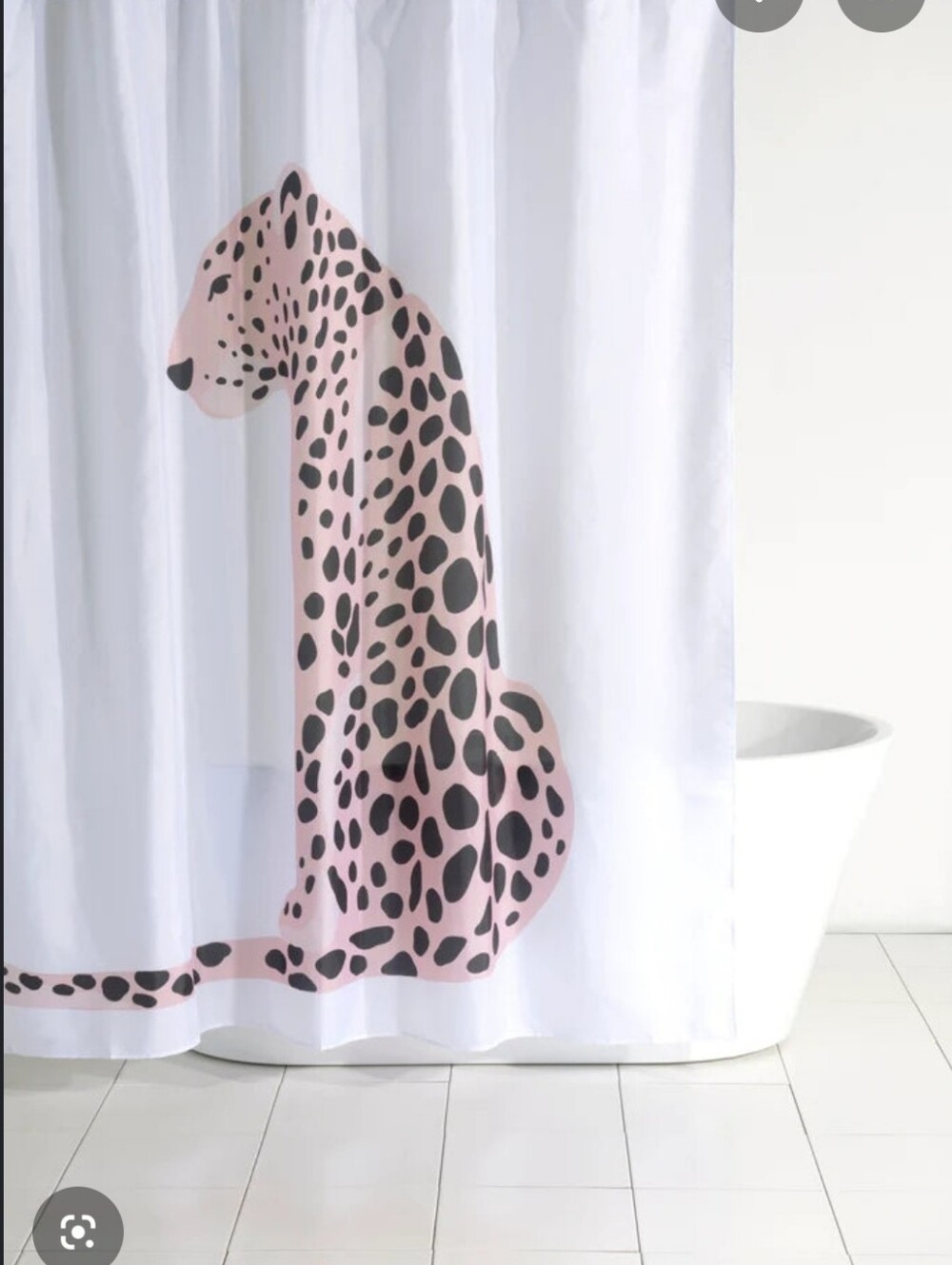 Pink Leopard Shower Curtain with Black Spots
